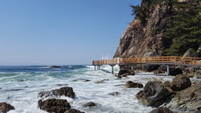 호미반도 해안둘레길_대동배데크